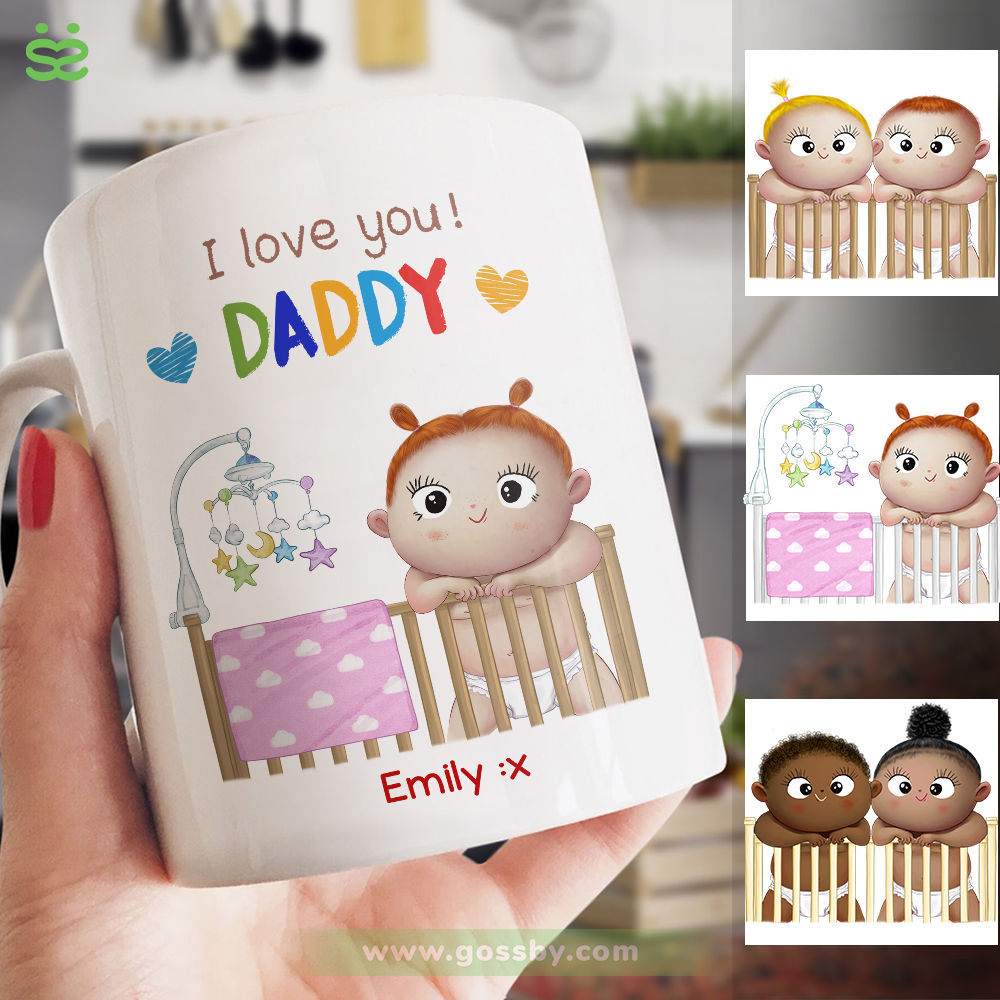 Personalized Mug - First Father's Day - Daddy, I've been with you for just a little while. Can't speak the words I love you Big. So I say them with my smile (Full)