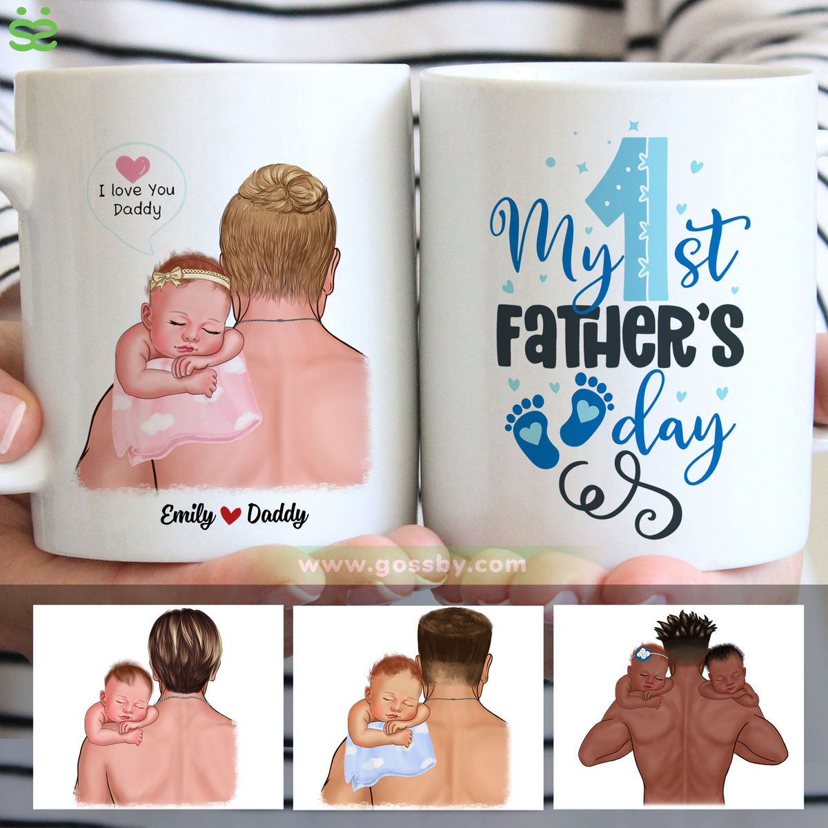 1st Father's Day - My 1st Father's Day (v1) | Personalized Mugs | Gossby
