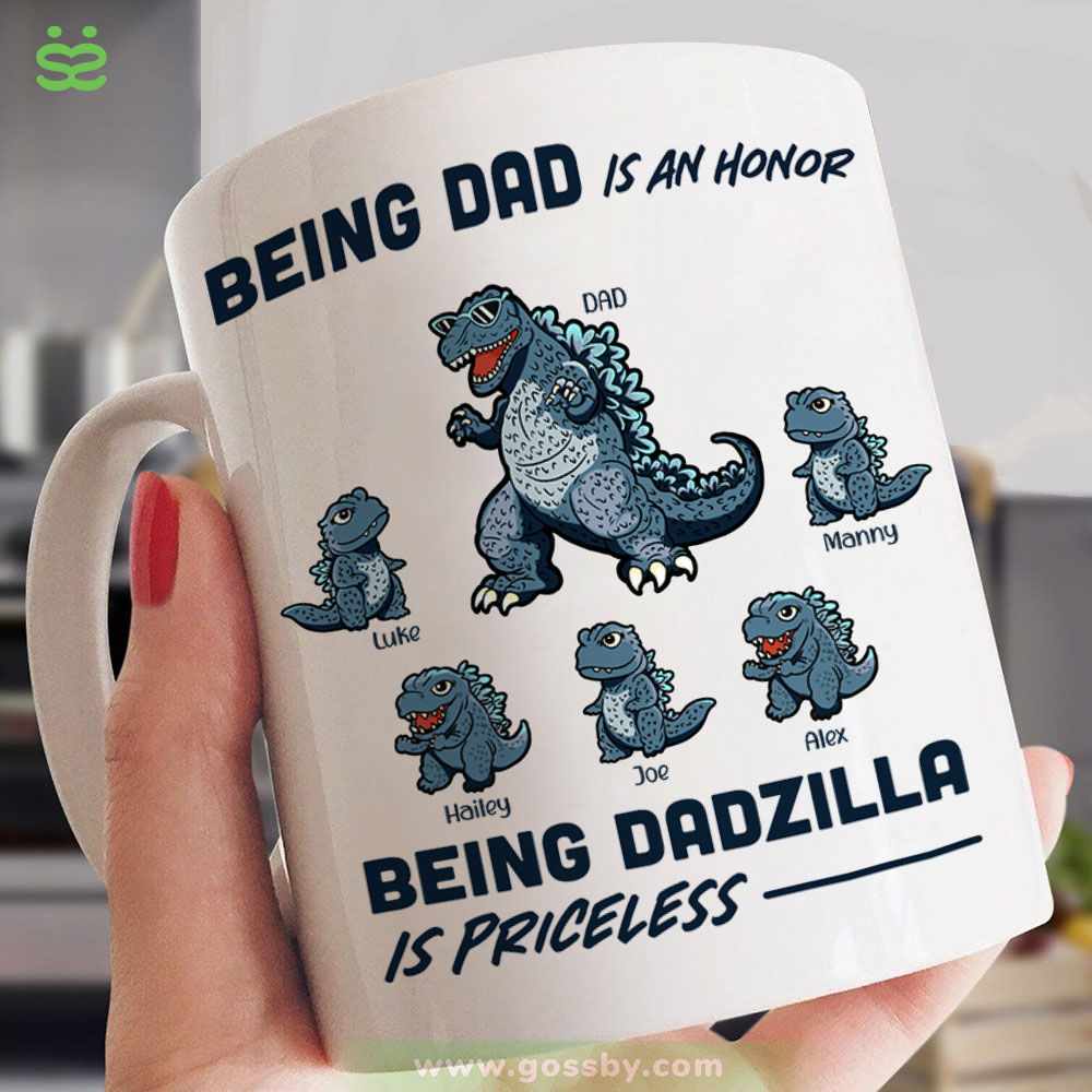 Personalized Mug - Dadzilla Mug - Being Dad Is An Honor Being Dadzilla Is Priceless