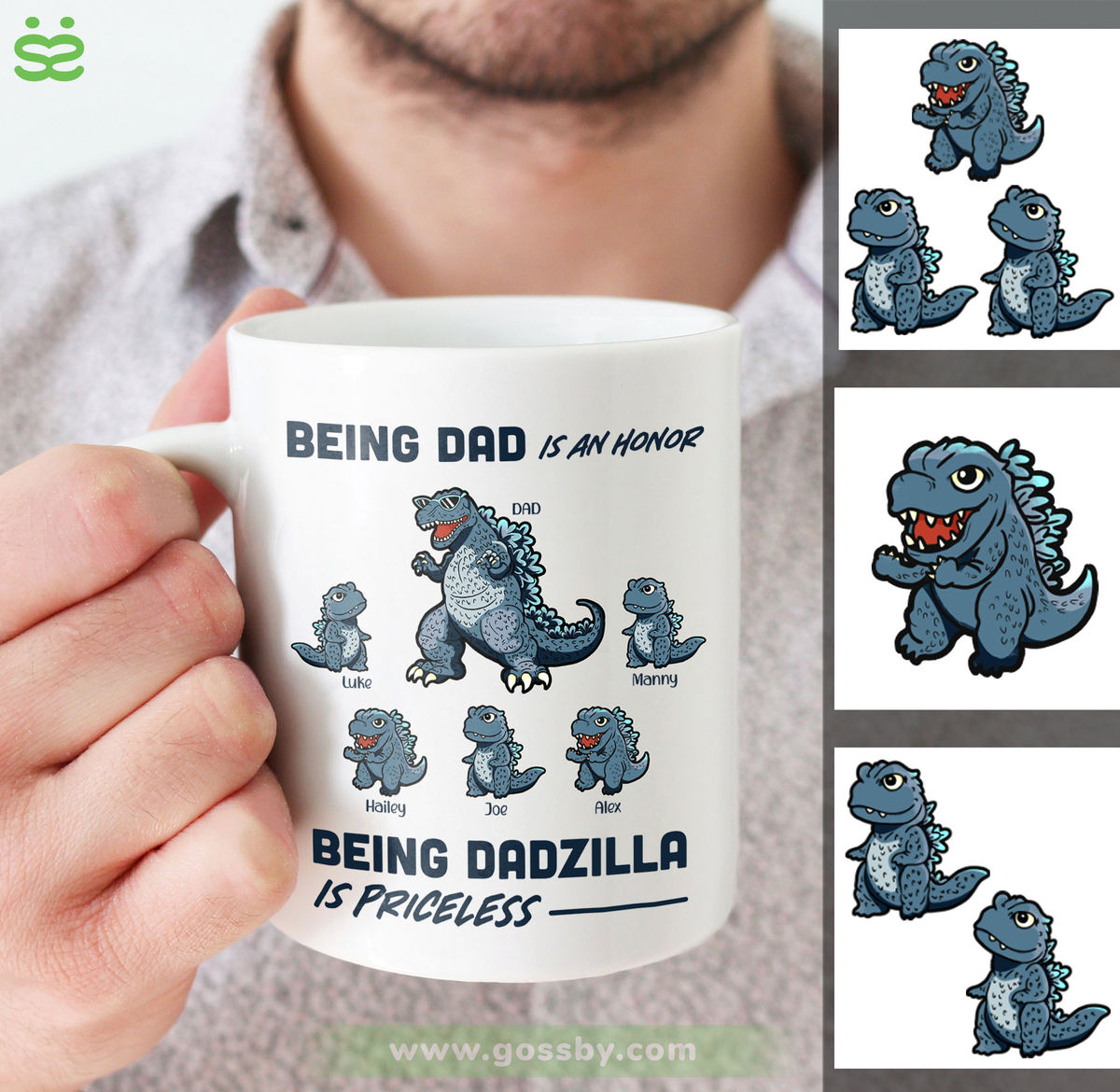 Personalized Mug - Dadzilla Mug - Being Dad Is An Honor Being Dadzilla Is Priceless_1
