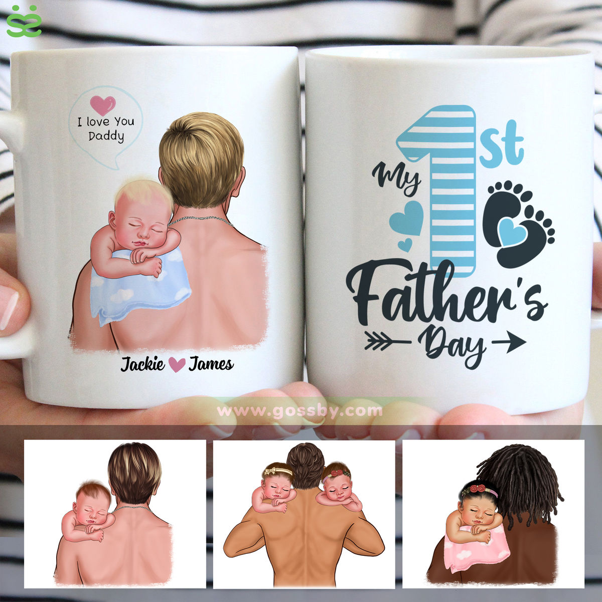 1st Father's Day - My 1st Father's Day (v4_new) - Personalized Mug
