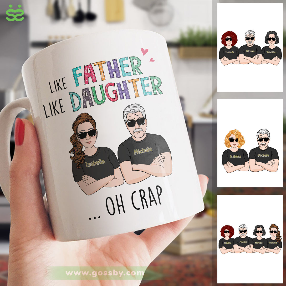 Personalized Mug - Father And Daughters - Like Father Like Daughter ... Oh Crap - 1D Mug