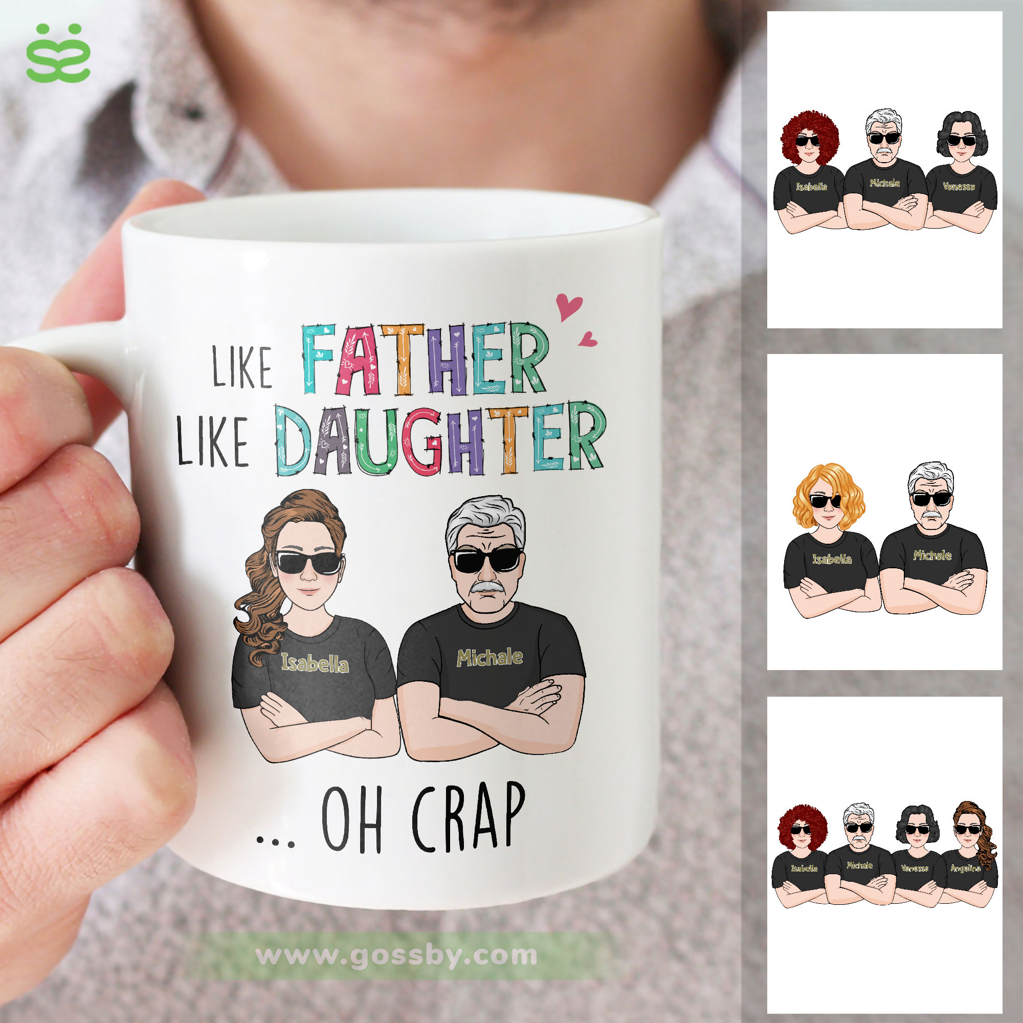 Like Mother Like Daughter Oh Crap Chibi, Personalized Coffee Mug, Moth -  PersonalFury