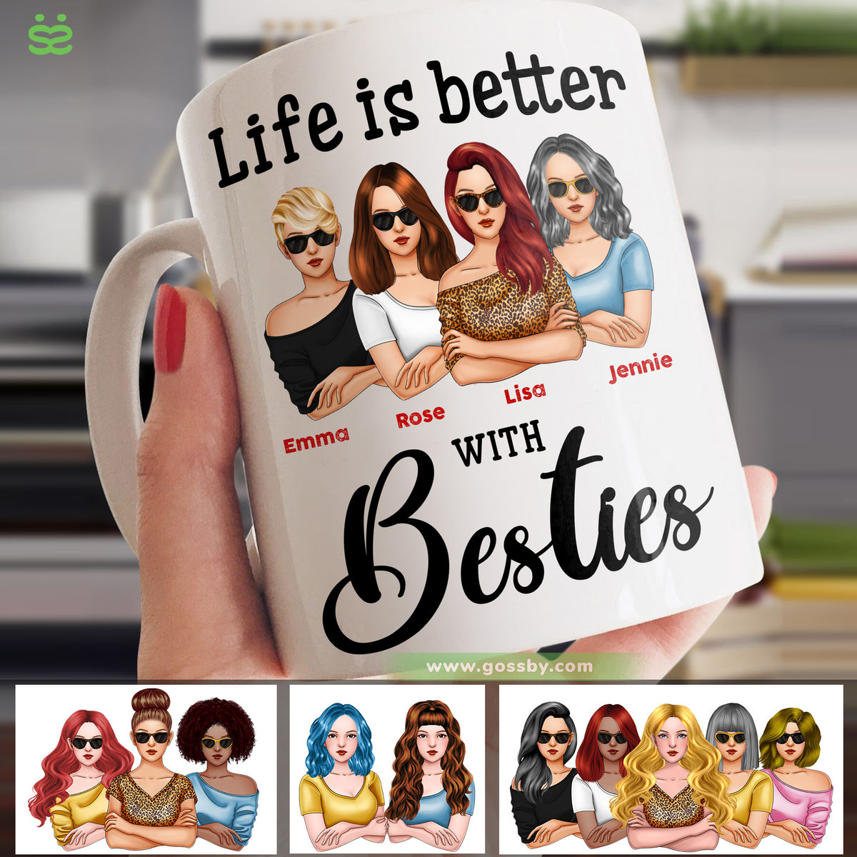 Personalized Mug - Friends - Life Is Better With Besties (V4)