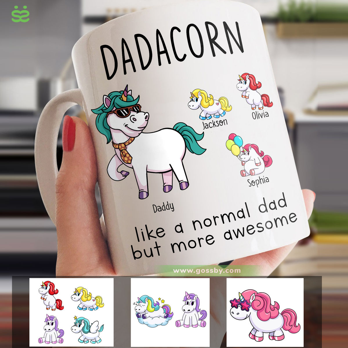 Personalized Mug - Family - Dadacorn Like A Normal Dad But More Awesome