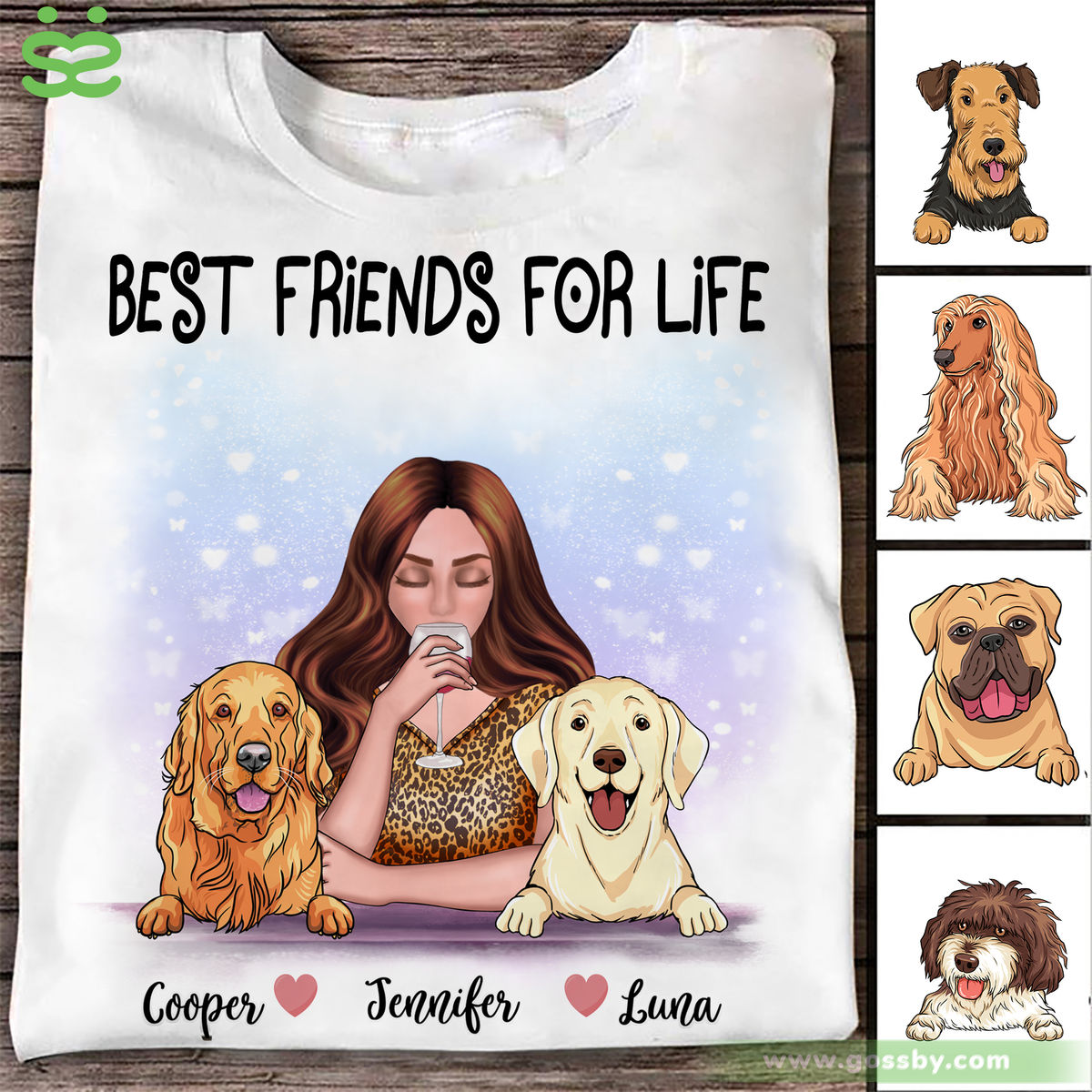 Personalized Shirt - Girl and Dogs - Best Friends For Life