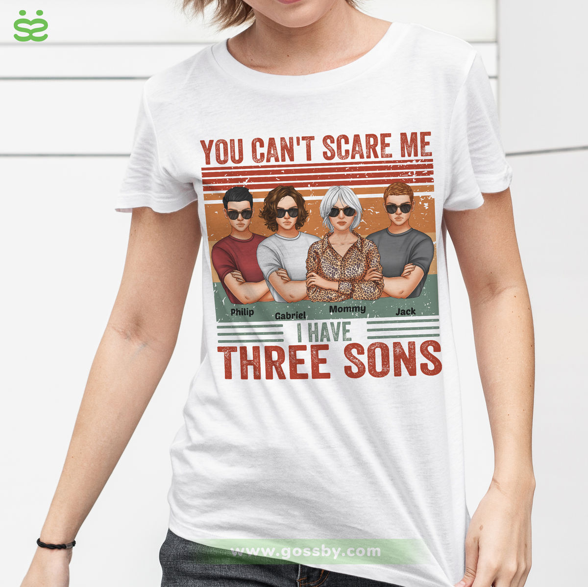 Family - You Can't Scare Me I Have Three Sons - Mother's Day Gifts, Gifts For Mother; Son, Birthday Gifts For Mom, Son - Personalized Shirt_1