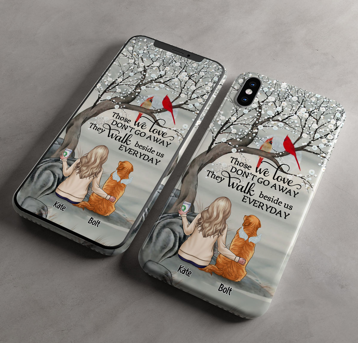 Memorial Phone Case - Those we love don't go away. They walk