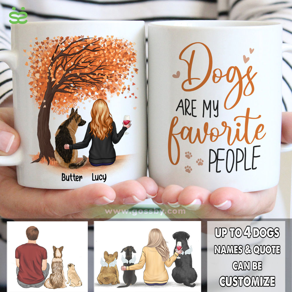 Personalized Mug - Dog Parents - Dogs are my favorite people (L)