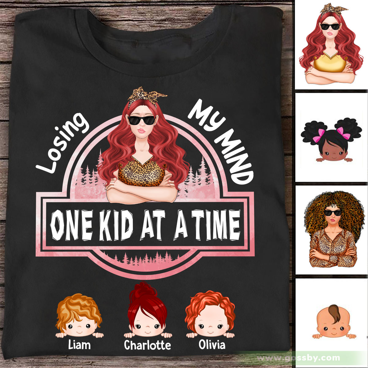 Family - Losing My Mind One Kid At A Time | Personalized T-shirt