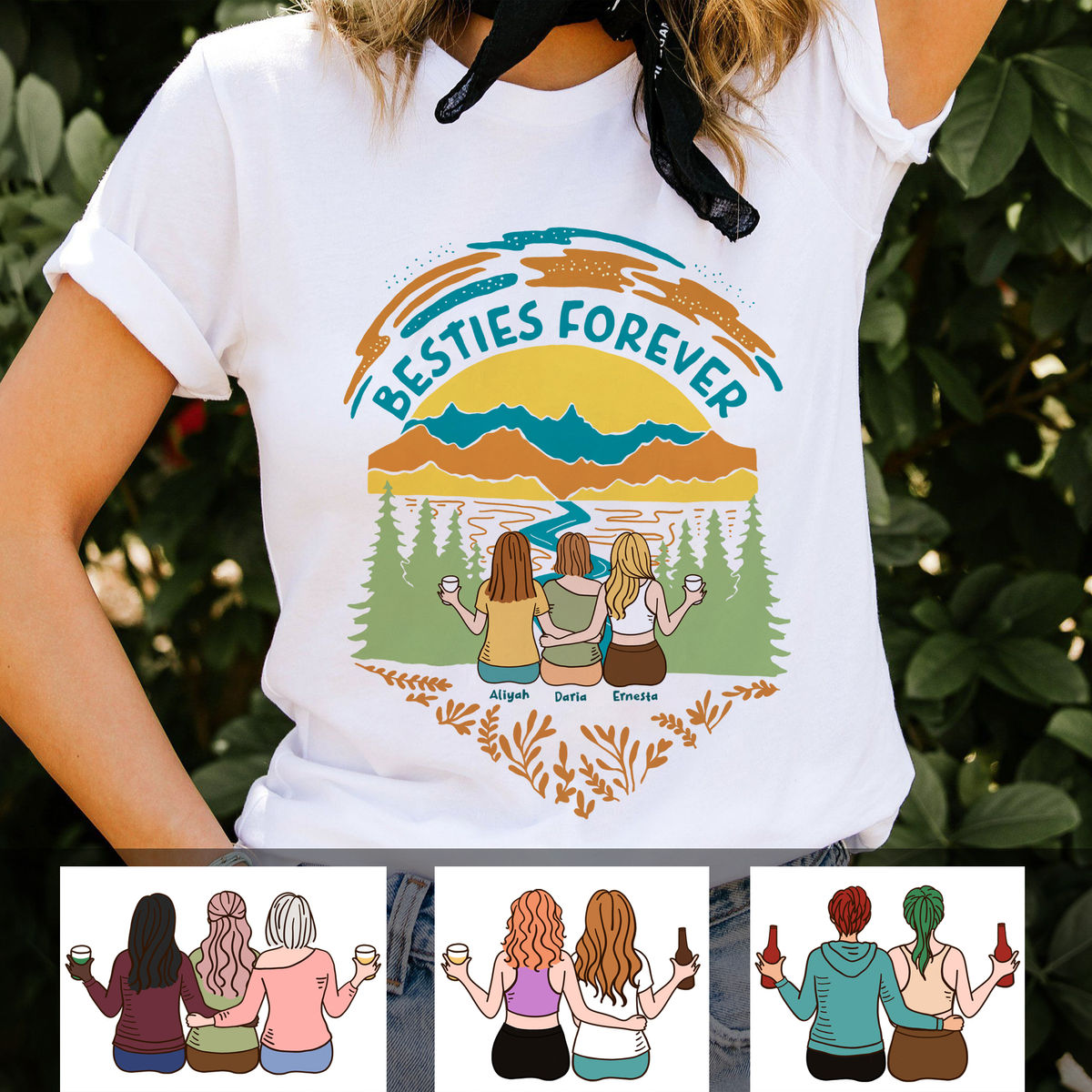 Personalized Shirt - Best friends - Besties Forever