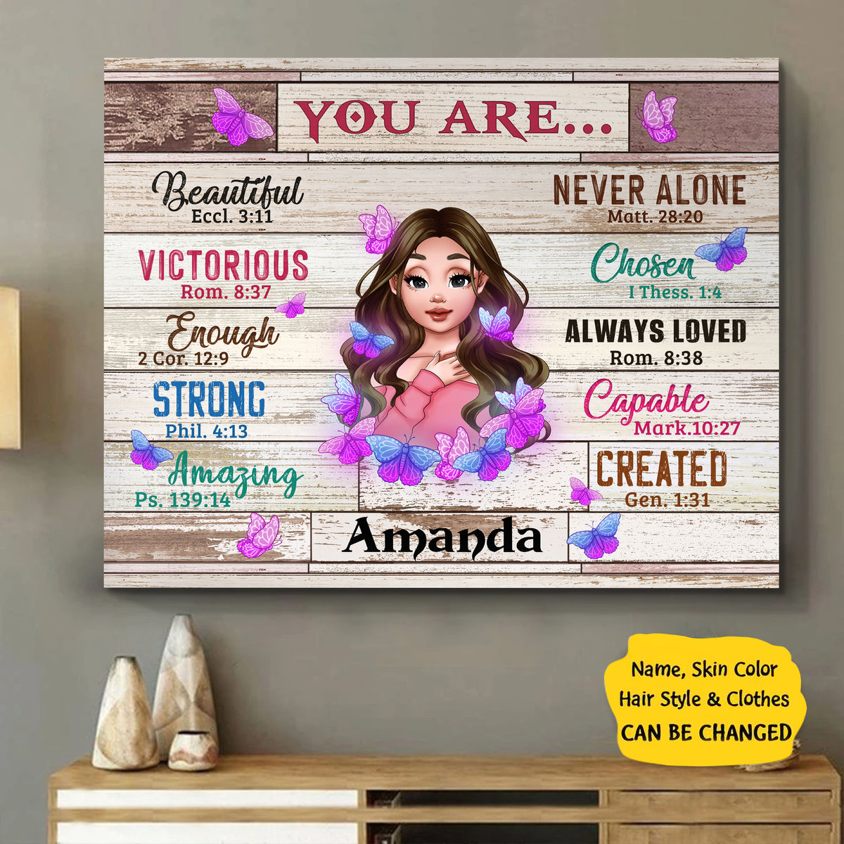 Personalized Canvas - You Are Beautiful Canvas Decor | Gossby_2