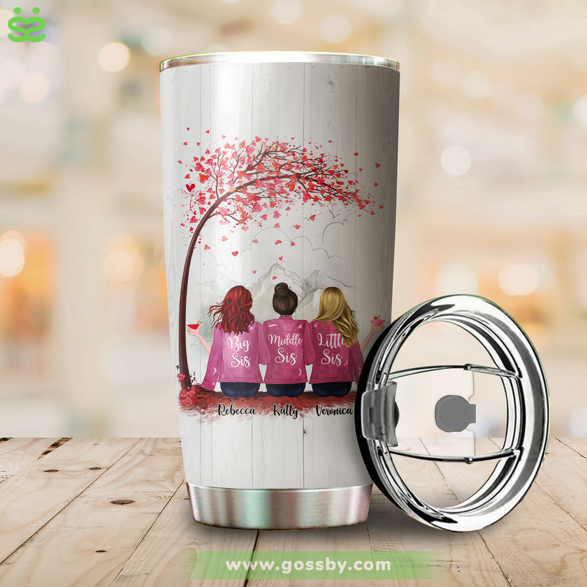Personalized Tumbler - Up to 6 Sistes - I Would Fight A Bear For You Sisters ... (5222)_1