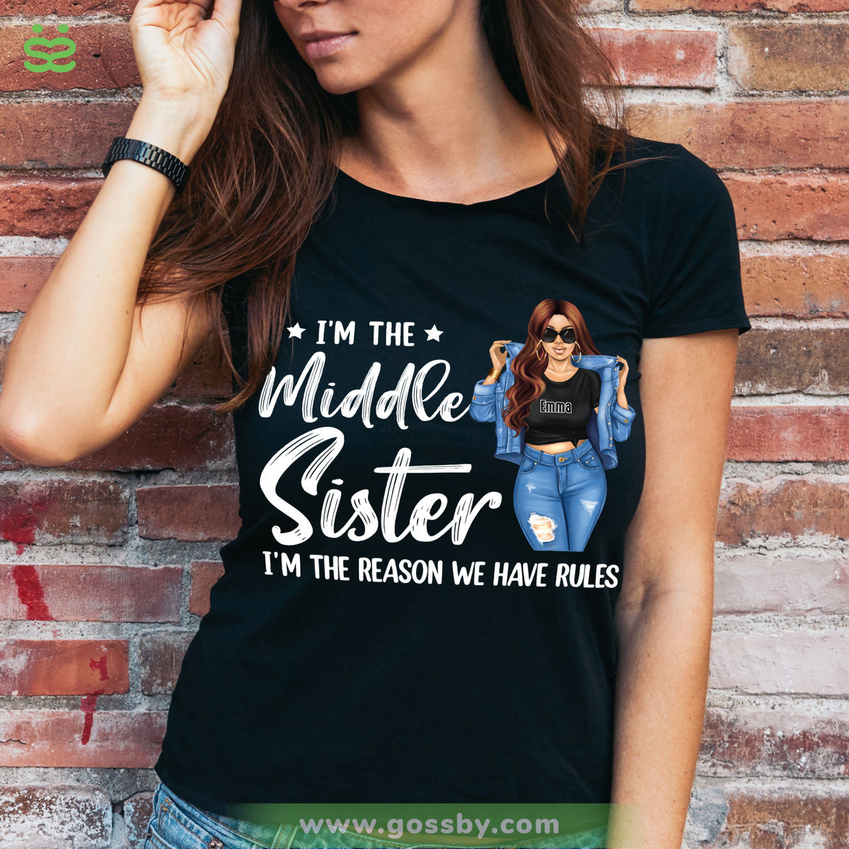 Personalized Shirt - Sisters - Sisters Are The Rules (The Oldest/Middle/Youngest Sister) V2_3