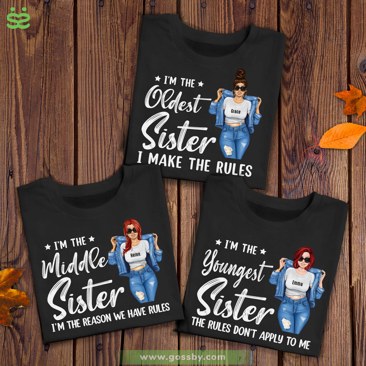 Personalized Shirt - Sisters - Sisters Are The Rules (The Oldest/Middle/Youngest Sister) V4
