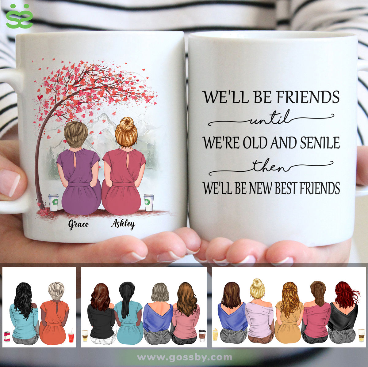 Personalized Mug - Best friends - We'll Be Friends Until We're Old And Senile (2M)