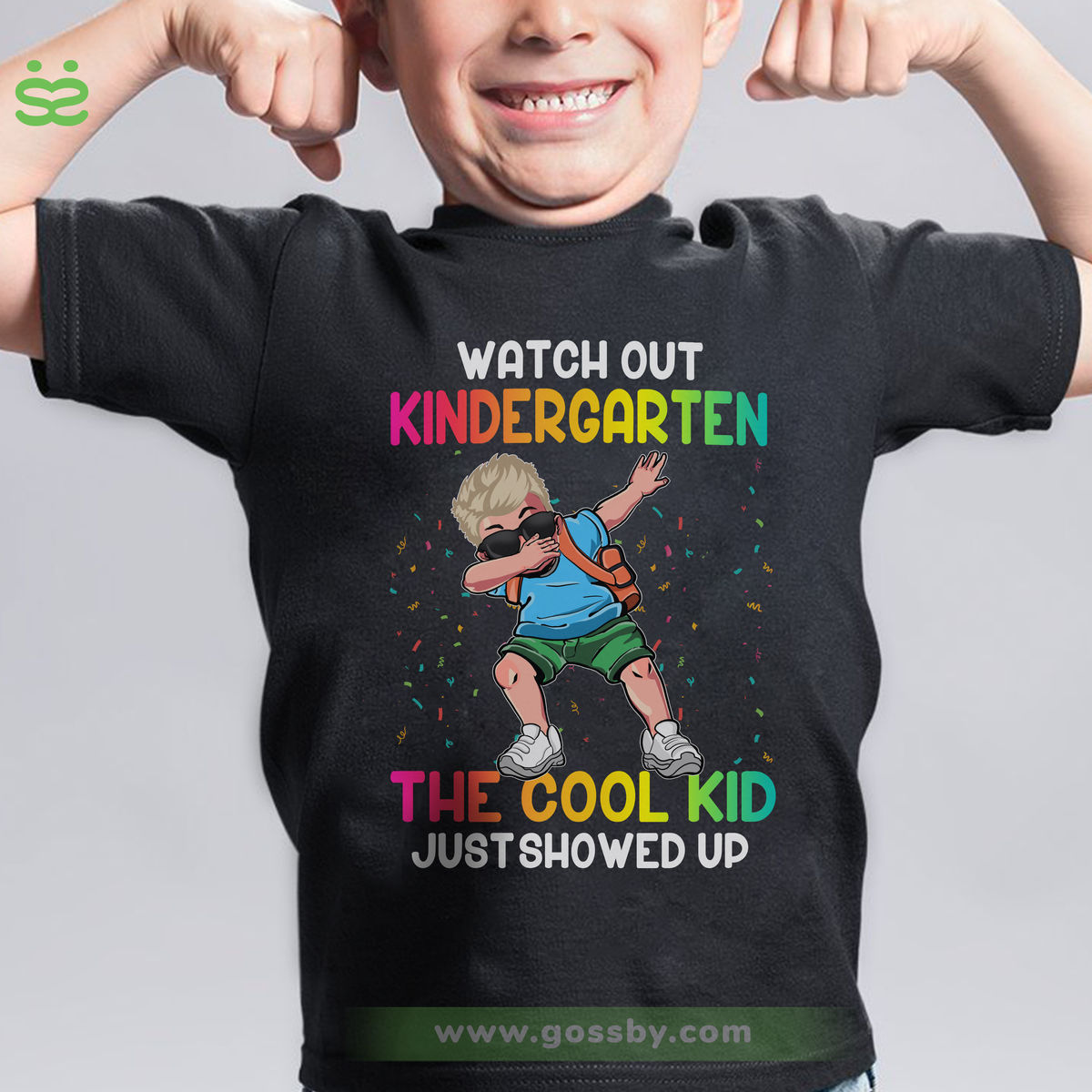 Personalized Shirt - Dabbing Kid (Black) - Watch Out (Grade) The Cool Kid Just Showed Up_2