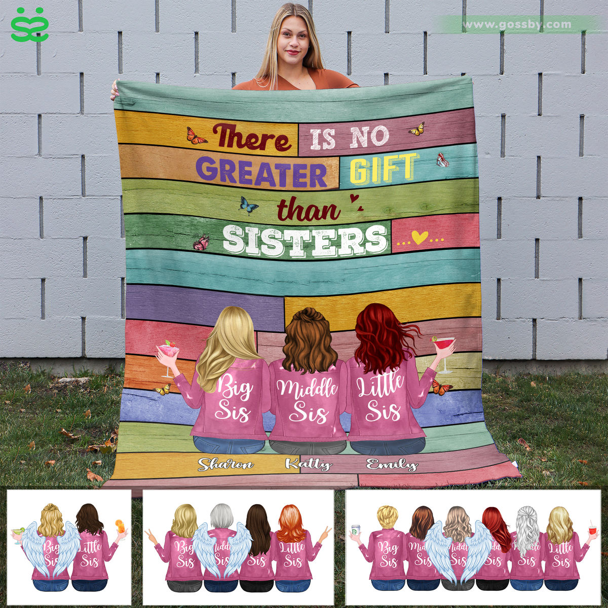 Personalized Blanket - There Is No Greater Gift Than Sisters (5980)