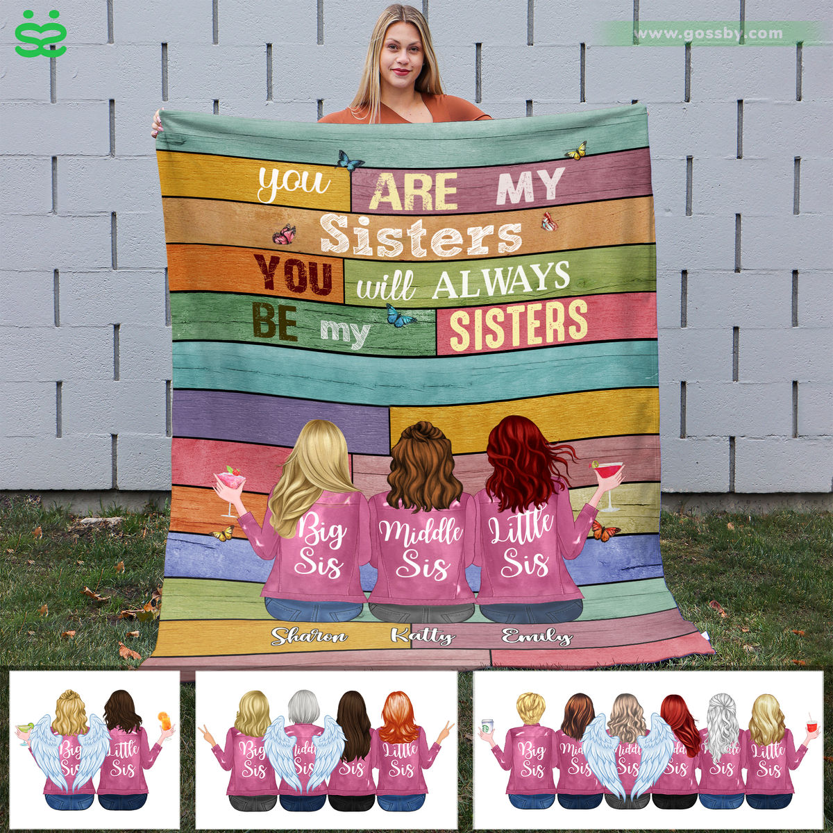 Personalized Blanket - You are My Sisters, You will Always be My Sisters (5980)