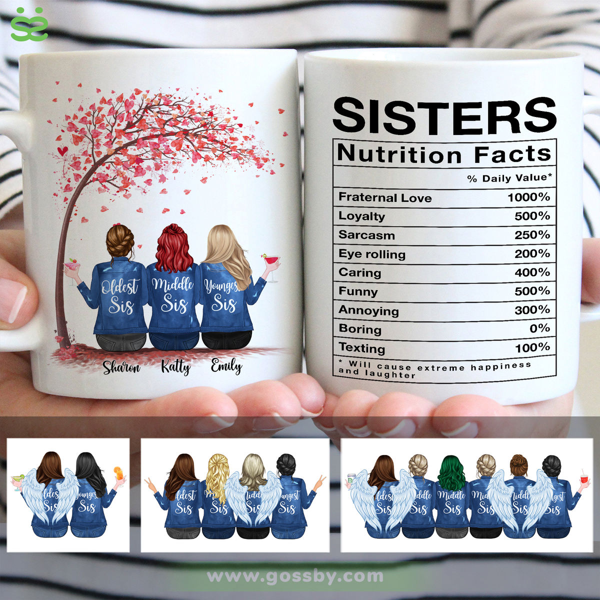 Personalized Mug - Sisters - Sisters Nutrition Fact (6227)