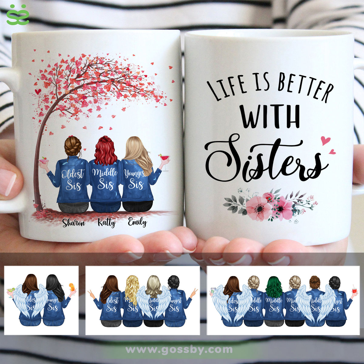 Personalized Mug - Sisters - Life Is Better With Sisters (6227)