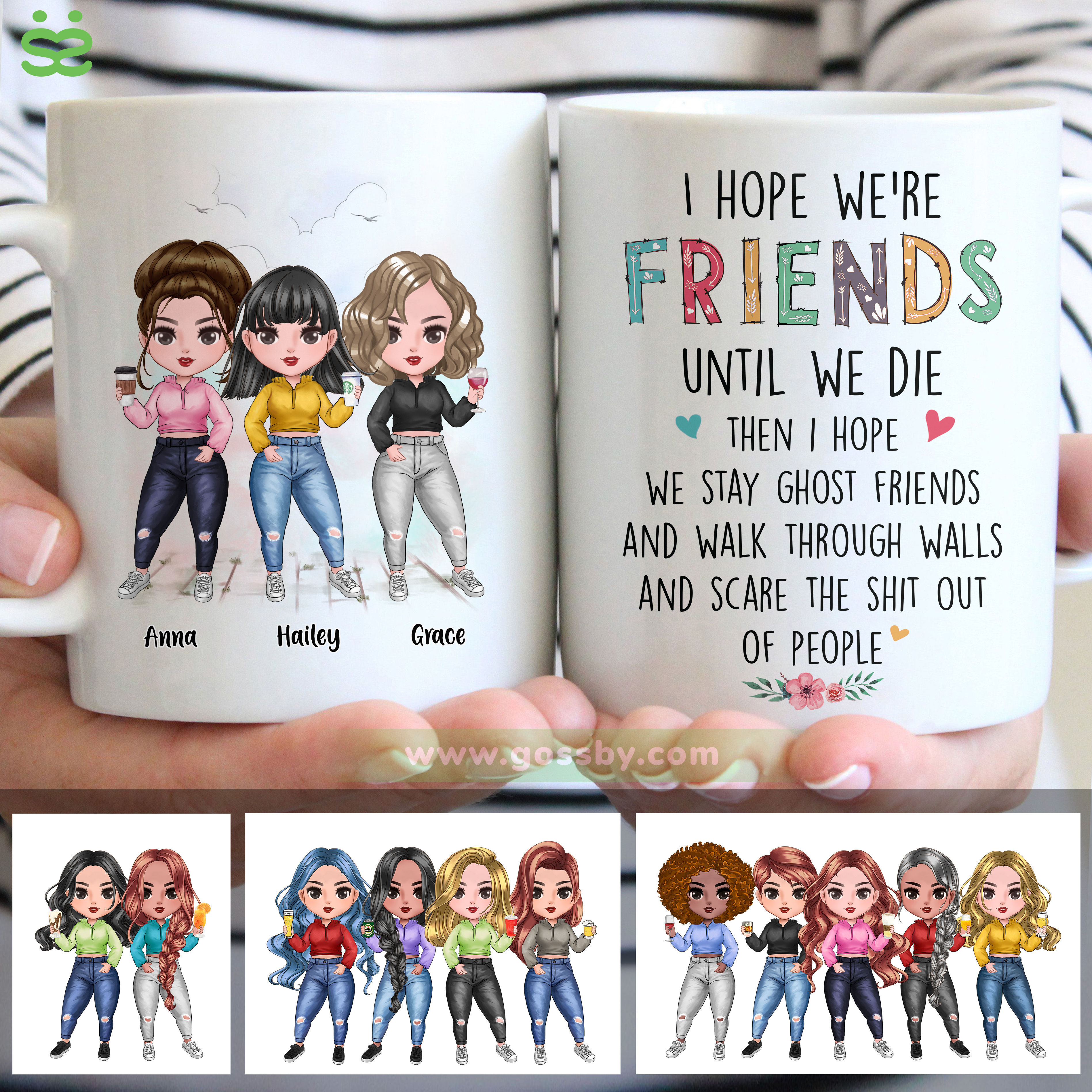 Personalized Mug - Best Friends Gifts - We'll Be Friends Until We're Old  And Senile, Then