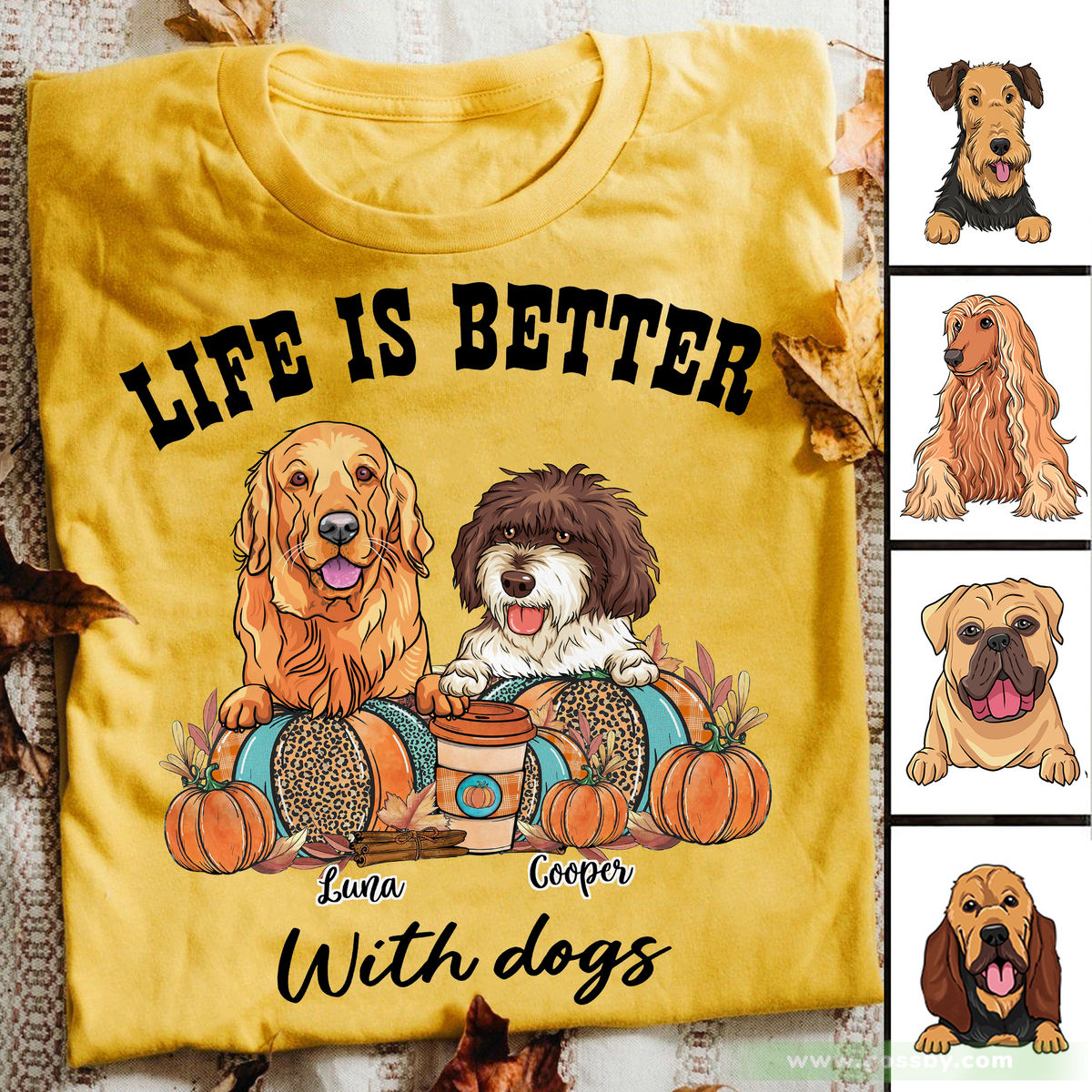 Personalized Shirt - Dogs - Life Is Better With Dogs_1