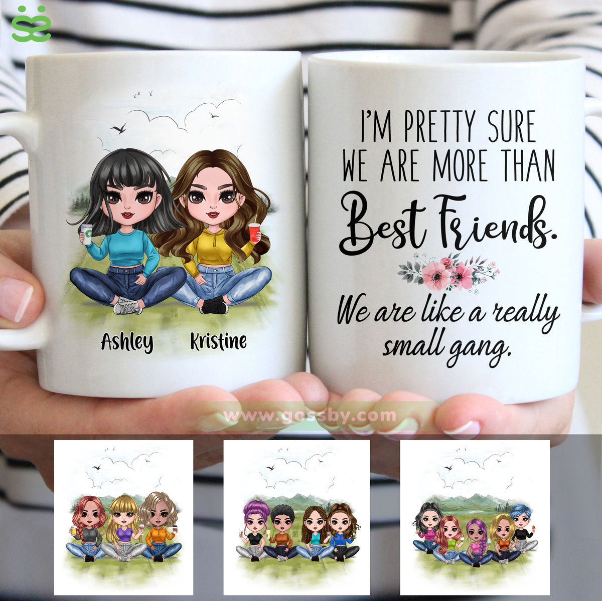 Personalized Mug - Up to 5 Girls - I'm Pretty Sure We Are More Than Best Friends, We Are Like A Really Small Gang (6598)