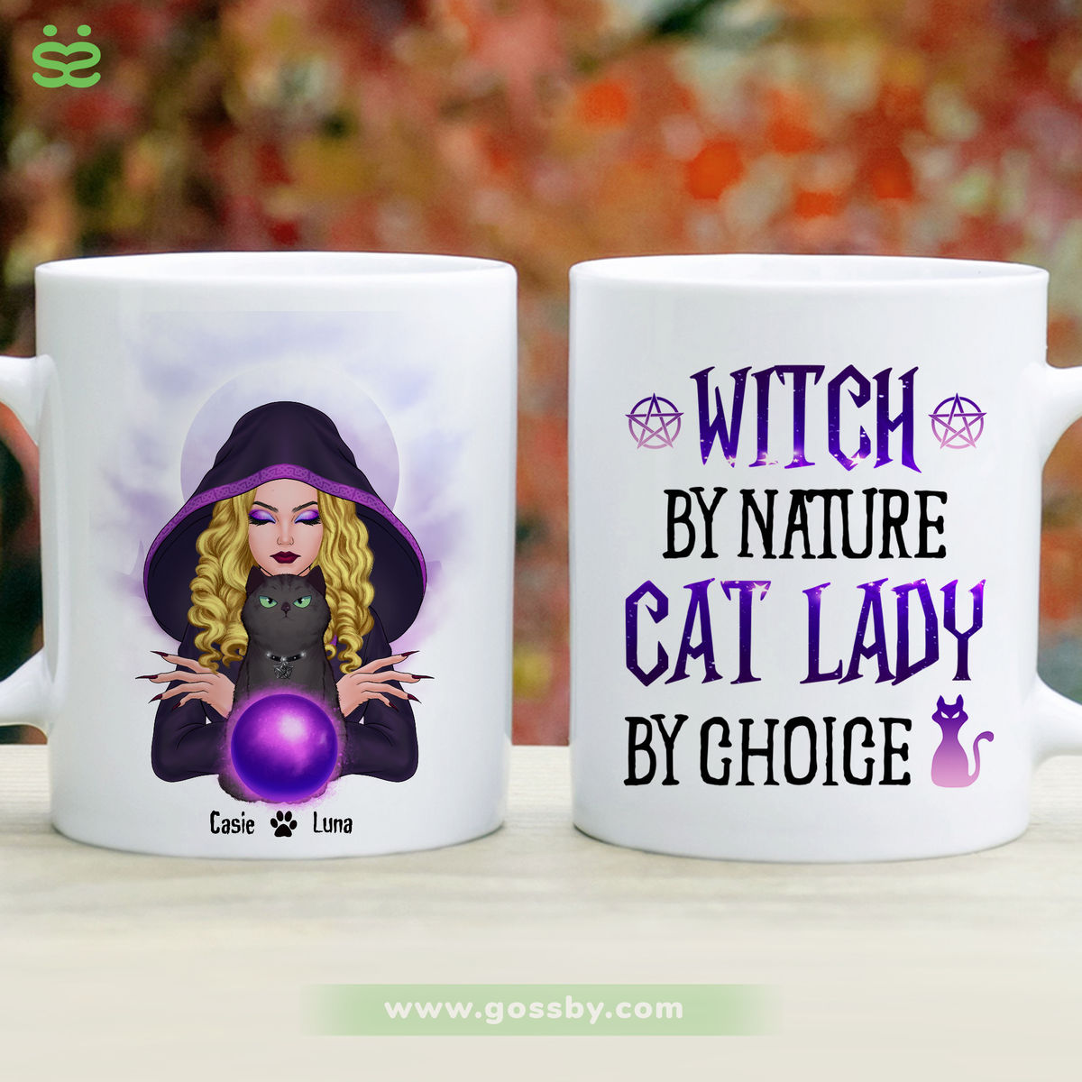 Personalized Mug - Halloween - Cat Witch - Witch  by nature  cat lady  by choice_2