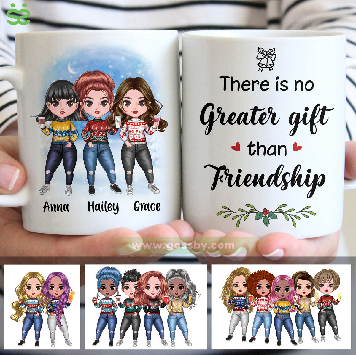 Personalized Mug - Up to 7 Women - There Is No Greater Gift Than Friendship (7434)