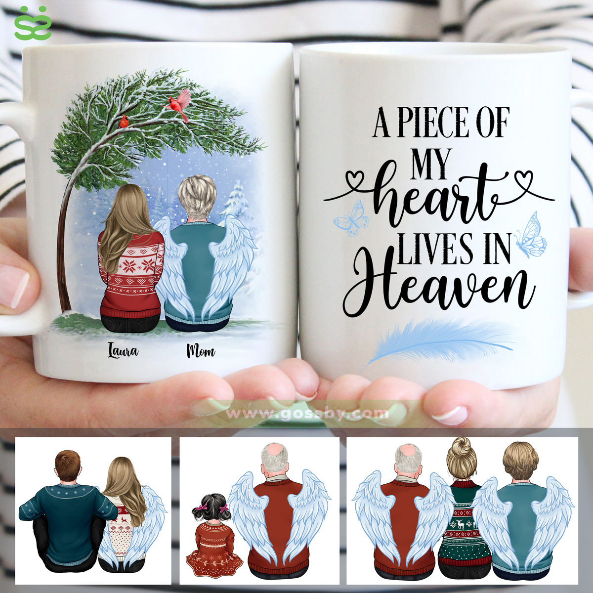 Personalized Mug - Family Memorial - A Piece Of My Heart Lives In Heaven (7828)