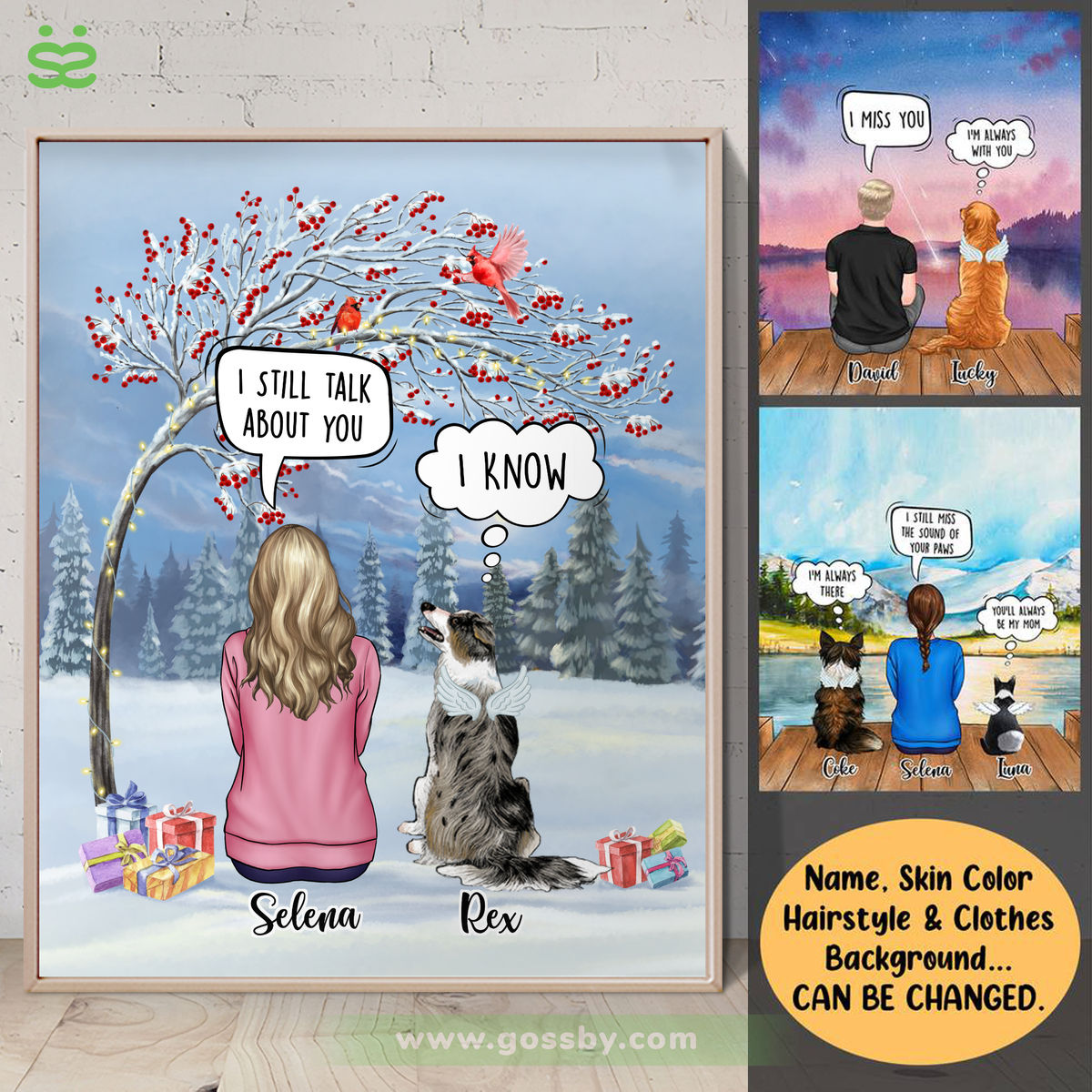 Personalized Poster - Dogs and Cats - I Still Talk About You Option BG