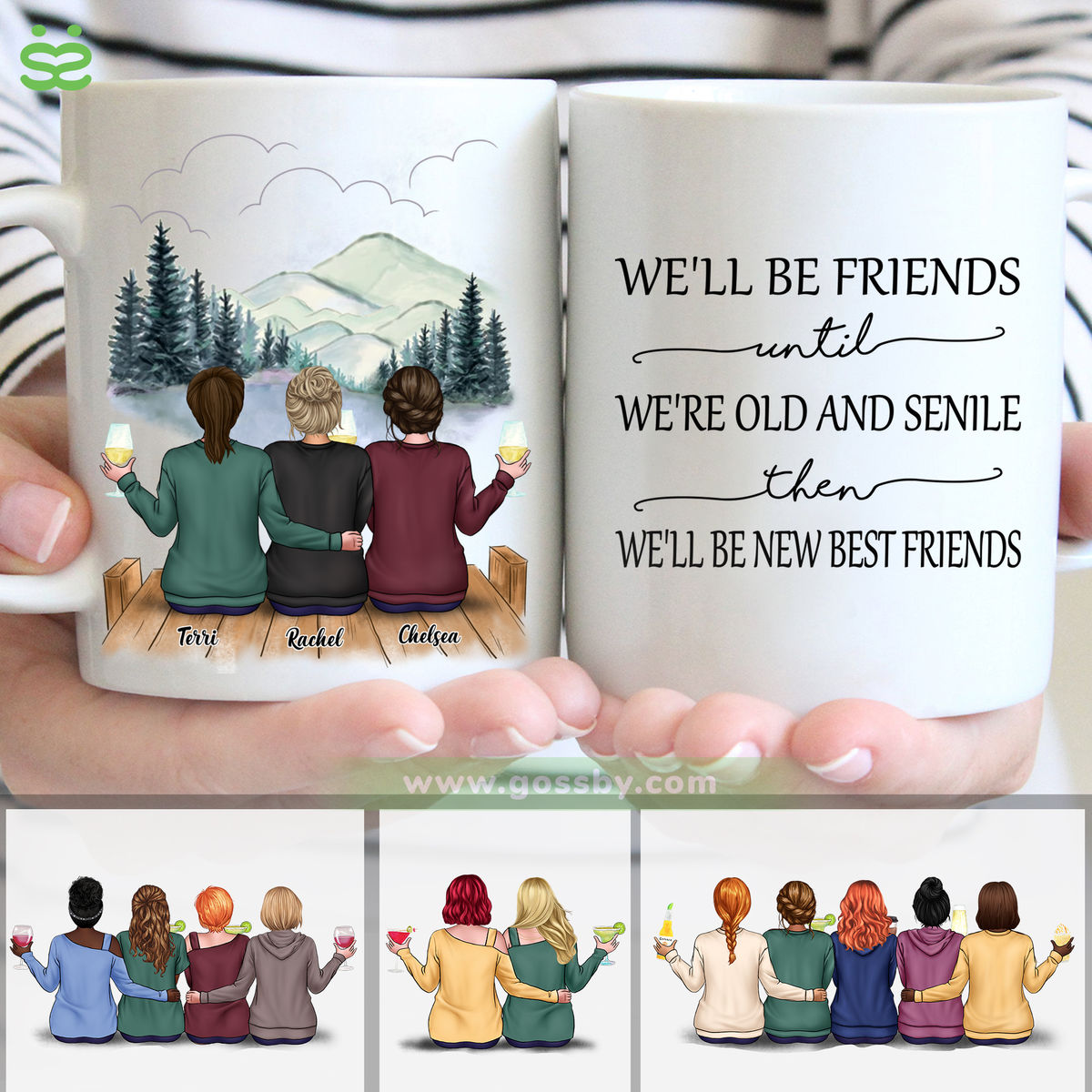 Personalized Mug - Xmas Collection - We'll Be Friends Until We're Old And Senile, Then We'll Be New Best Friends