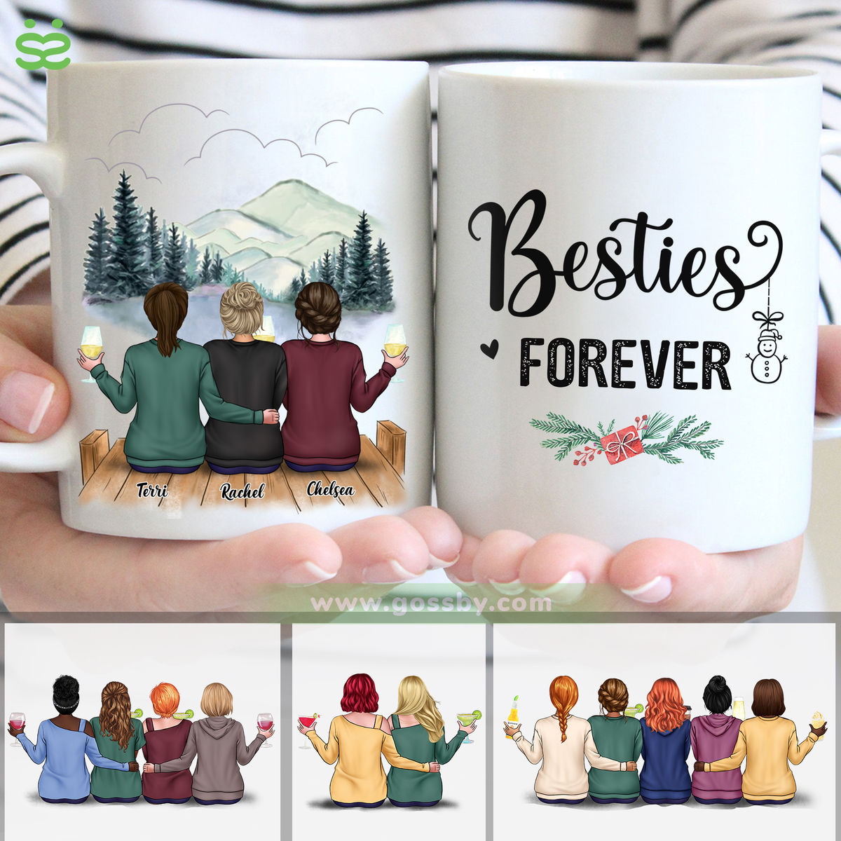 Personalized Mug - Xmas Collection - Besties forever