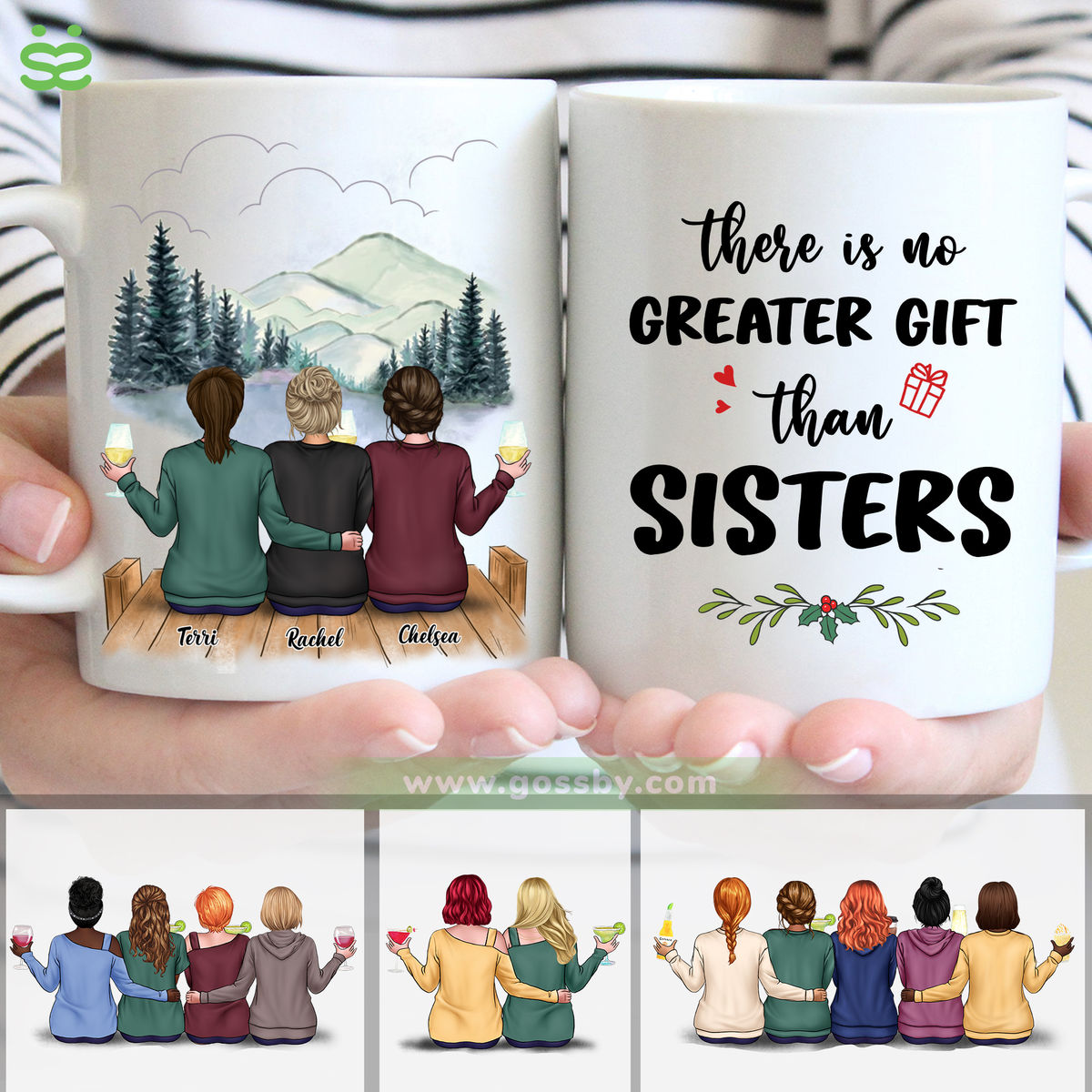 Personalized Mug - Xmas Collection - There Is No Greater Gift Than Sisters (D)