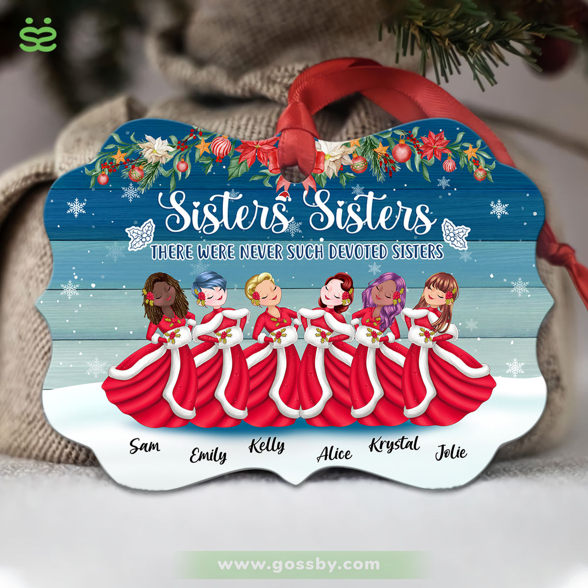 Christmas Ornament - Sisters and Friends Christmas - Personalized Ornament_1