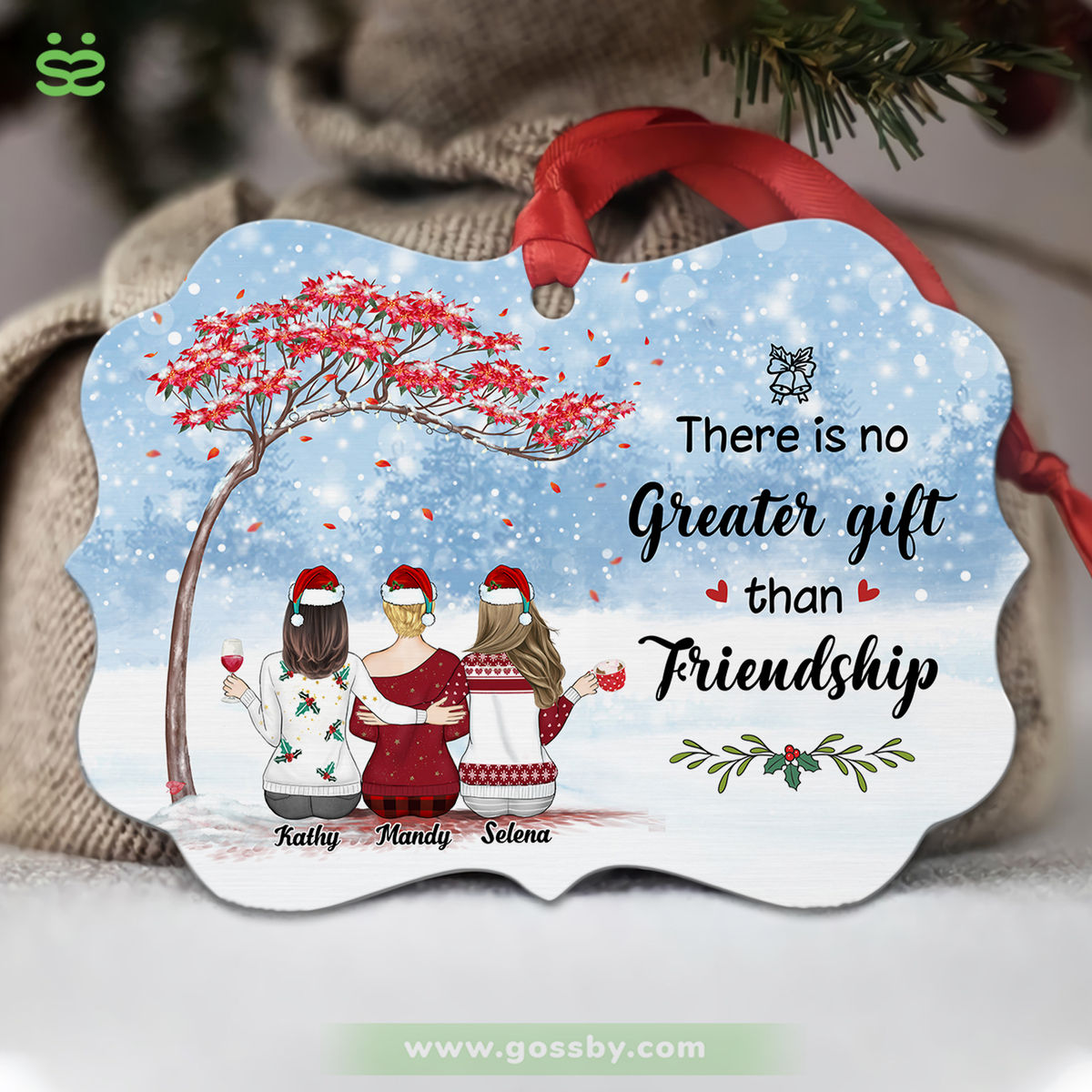 Personalized Ornament - Best friends - UP to 6 - There is no greater gift than Friendship Ver 3 (8463)