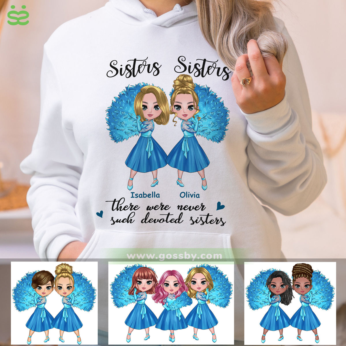 Personalized Shirt - Christmas Hoodie - Sisters and Friends Christmas_1