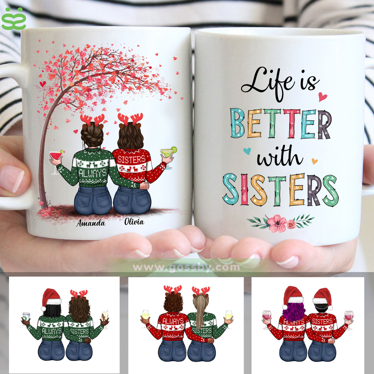 Personalized Mug - Always Sisters - I Would Fight A Bear For You Sister