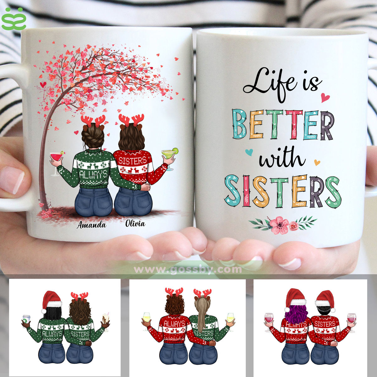 Personalized Mug - Always Sisters - I'd Walk Through Fire For You Sister