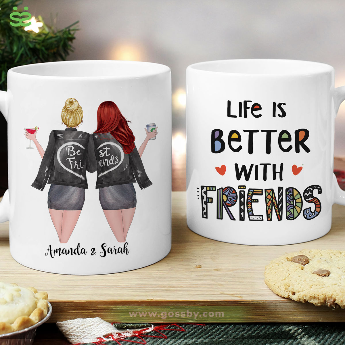 Personalized Mug - Best friends - Xmas - Life is better with Friends (L)_1