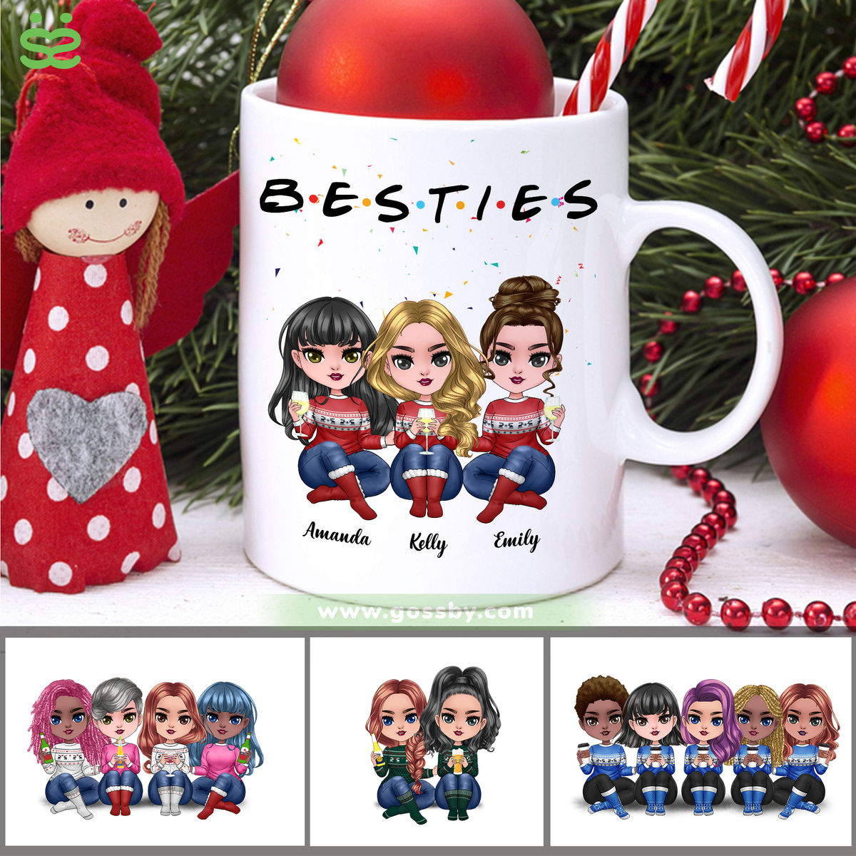 Personalized Mug - Up To 5 Dolls - BESTIES (v2)