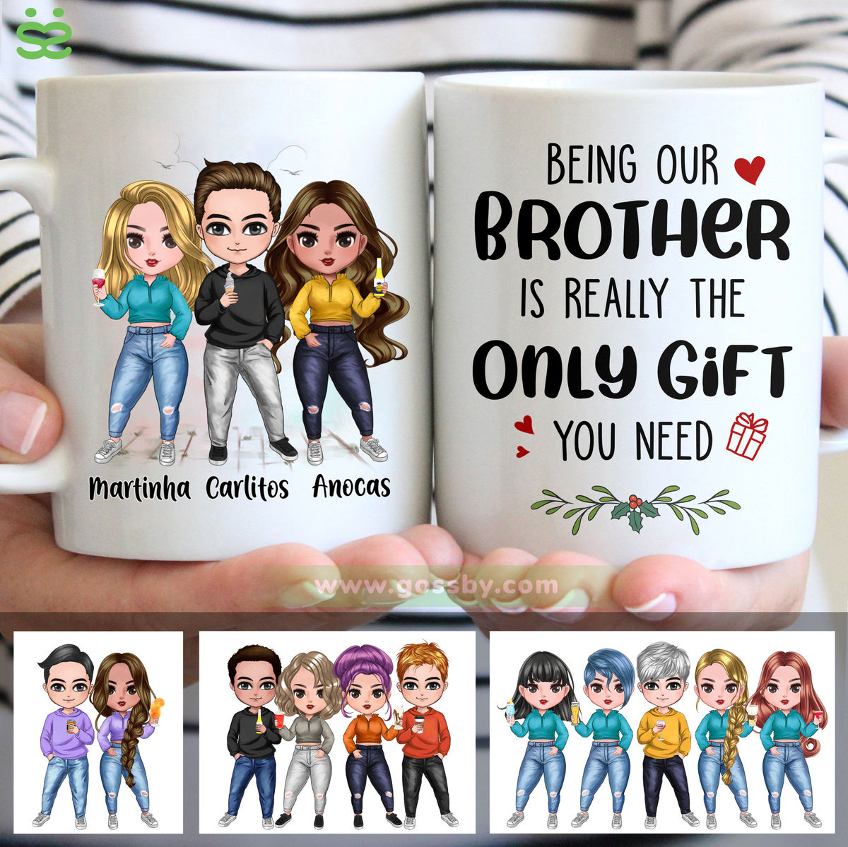 Personalized Mug - Brothers & Sisters - Being My BROTHER is really the Only Gift You Need