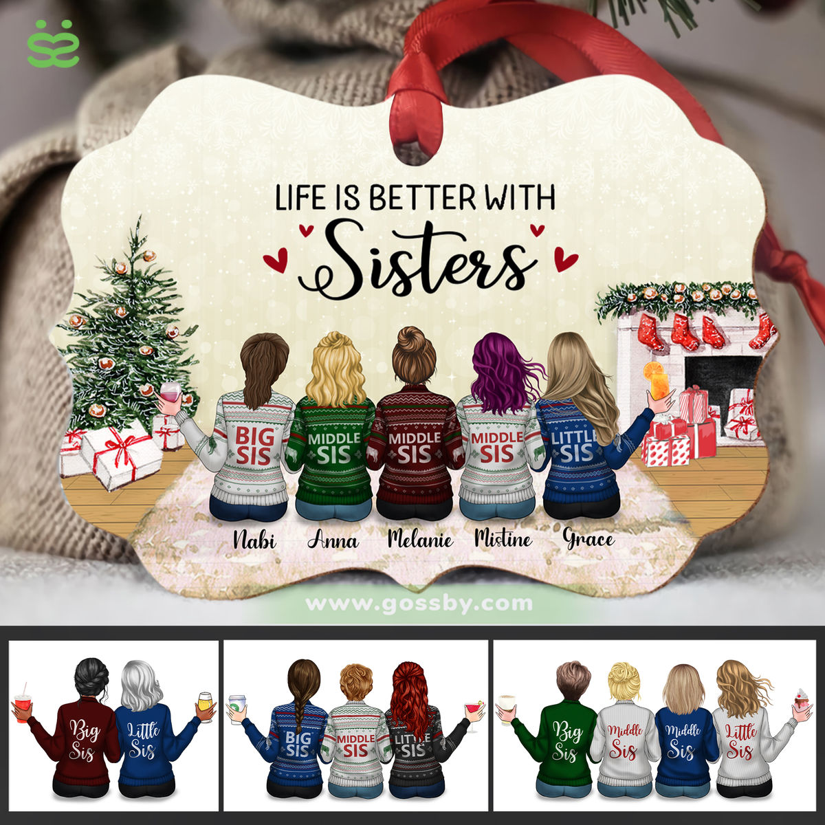 Sister Gifts, Personalized Gifts, Sisters Are Different Flowers Ornaments,  Sister Birthday Gifts From Sister, Christmas Tree Decorations 