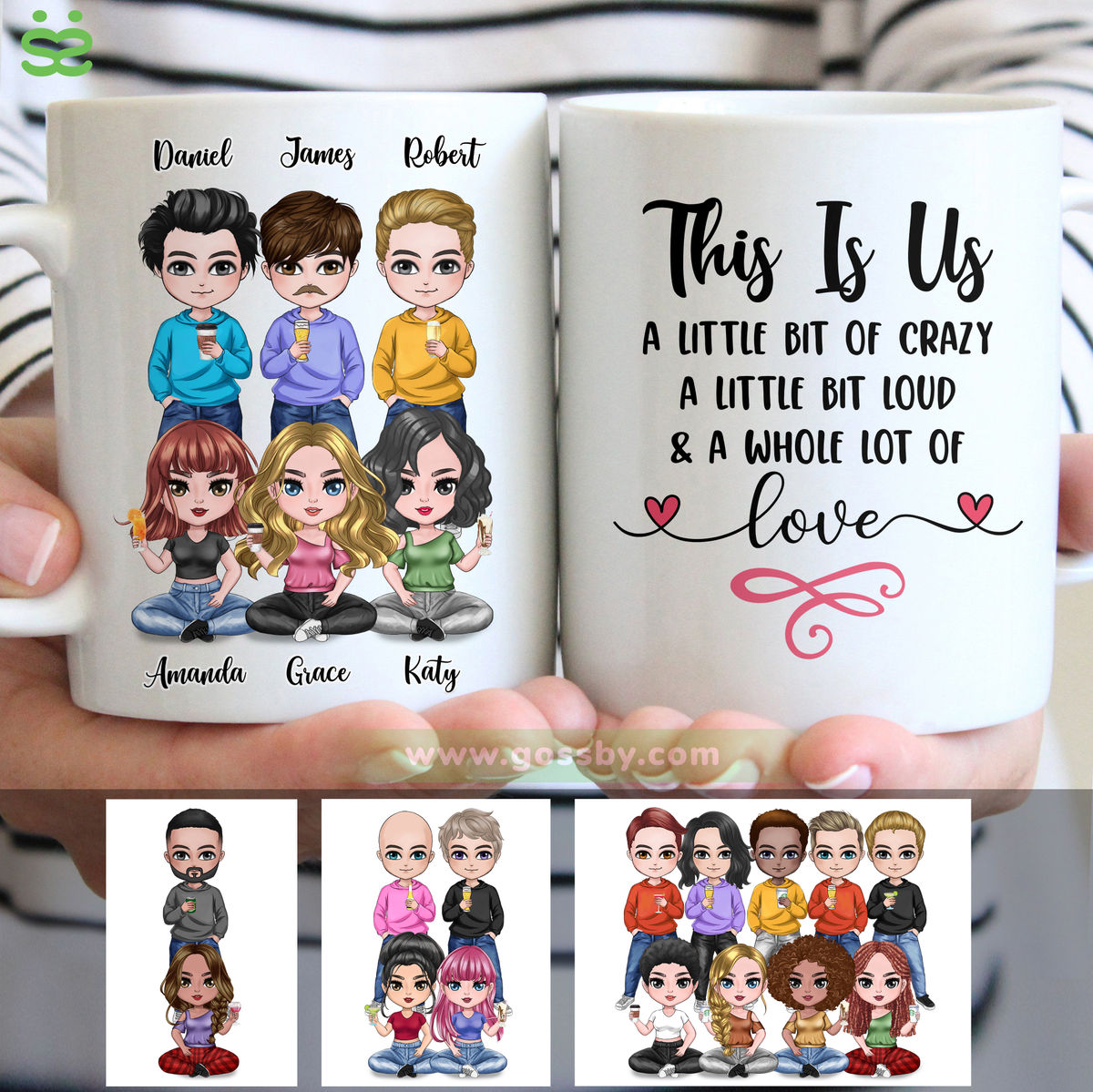 Personalized Mug - Brothers & Sisters Mug - This Is Us, A Little Bit Of Crazy, A Little Bit Loud & A Whole Lot Of Love (10197)