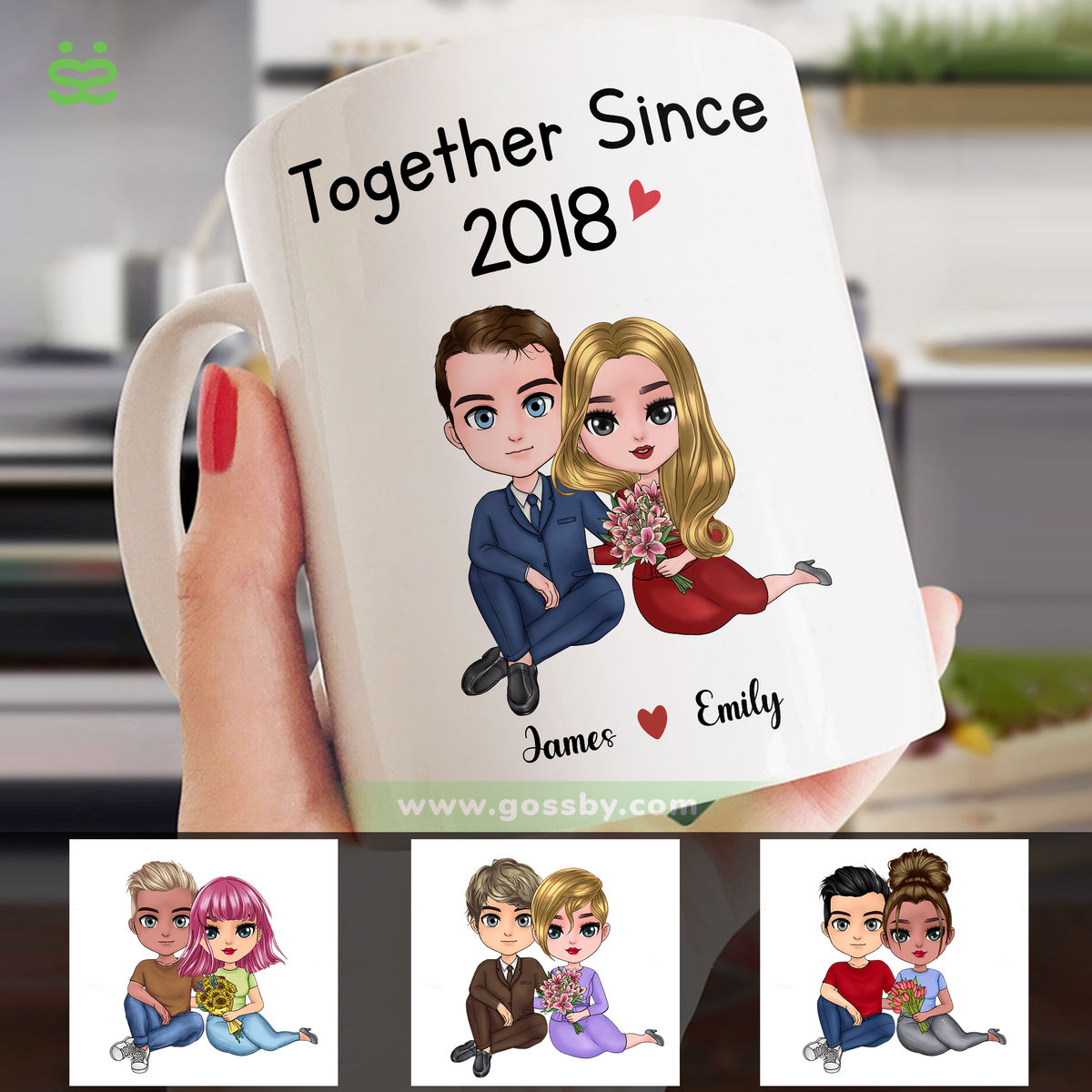 Personalized Mug - Together Since... (Valentine's Couple)