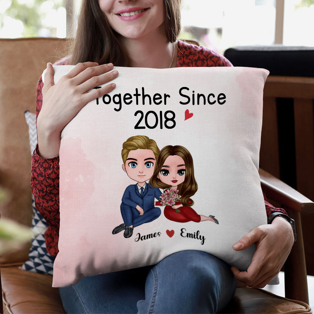 Personalized Pillow - Couple Pillow - Together Since  (11331)