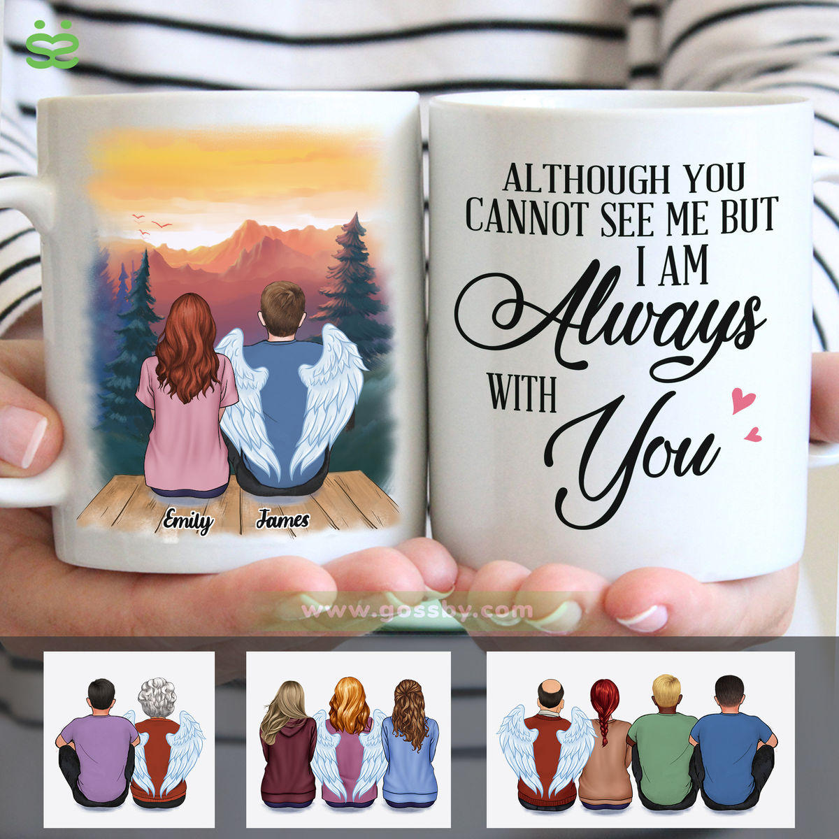 Personalized Mug - Family Memorial - Although you cannot see me but I am always with you  (11694)