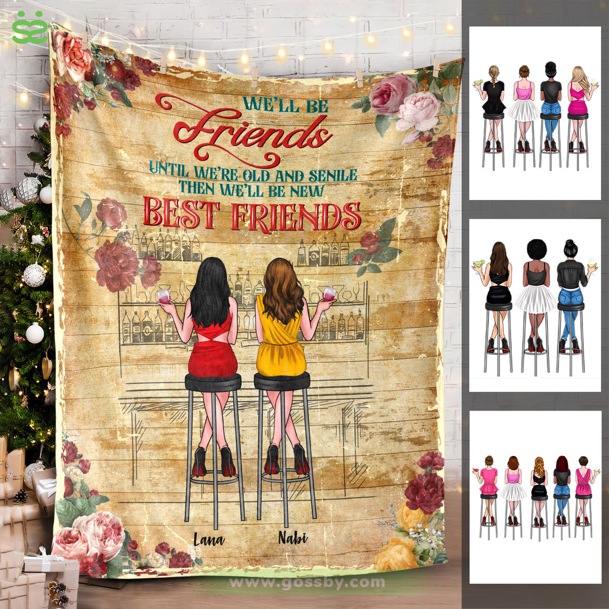 Friends Blanket - We'll be friends until we're old and senile then we'll be new best friends - Personalized Blanket_1