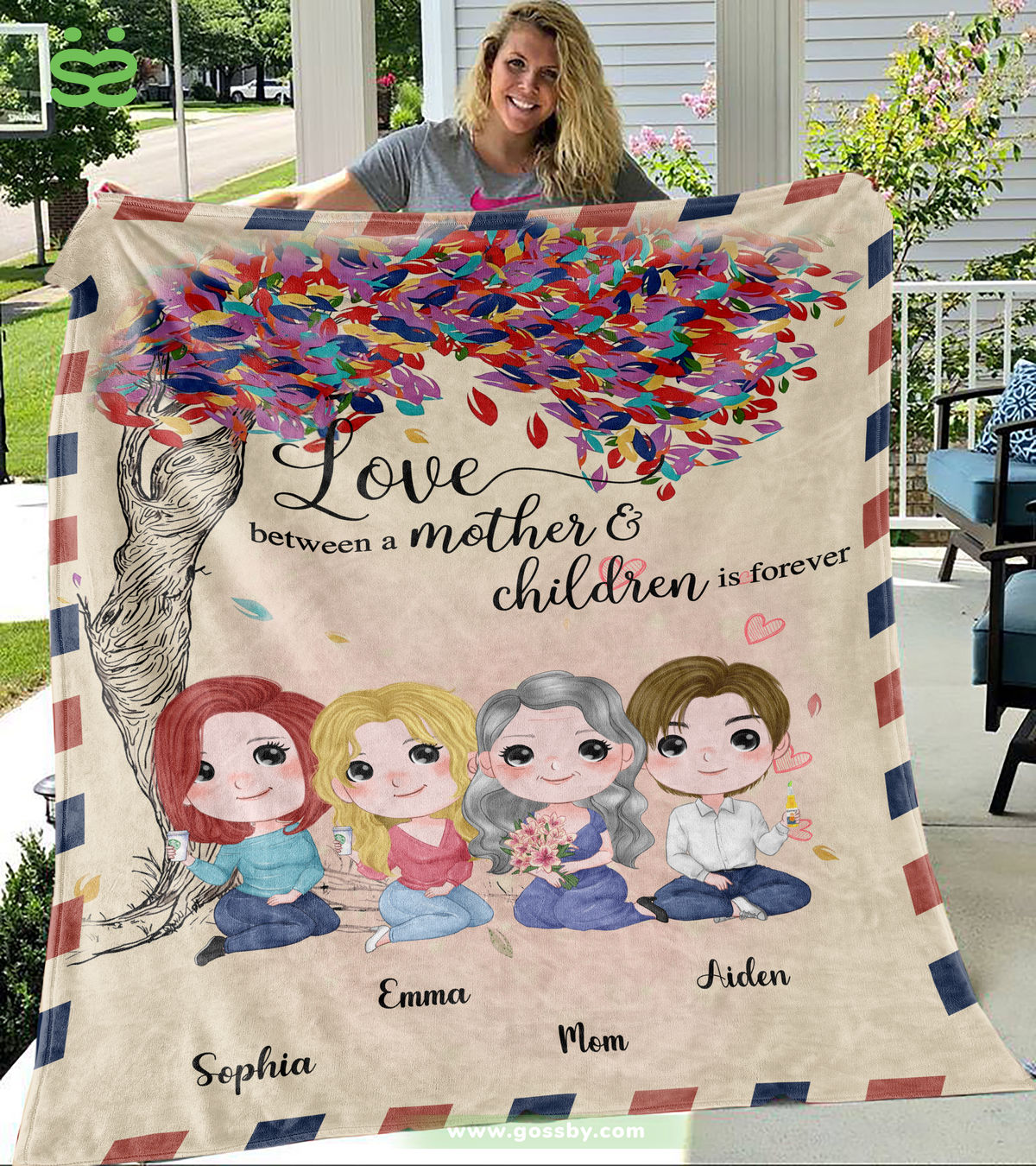 Personalized Blanket - Mother and Children - Love between a Mother and Children is forever.